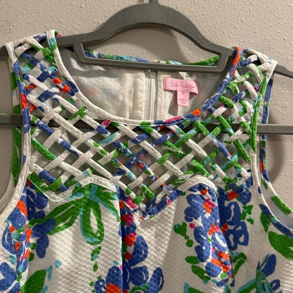 Lilly Pulitzer Women’s 0 Blue Floral Ricci Shift Dress Coastal Resort Preppy - Picture 4 of 6